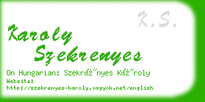 karoly szekrenyes business card